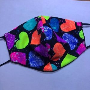Handmade heart face mask